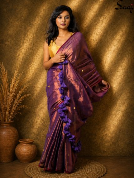 plum-purple-festive-tissue-saree
